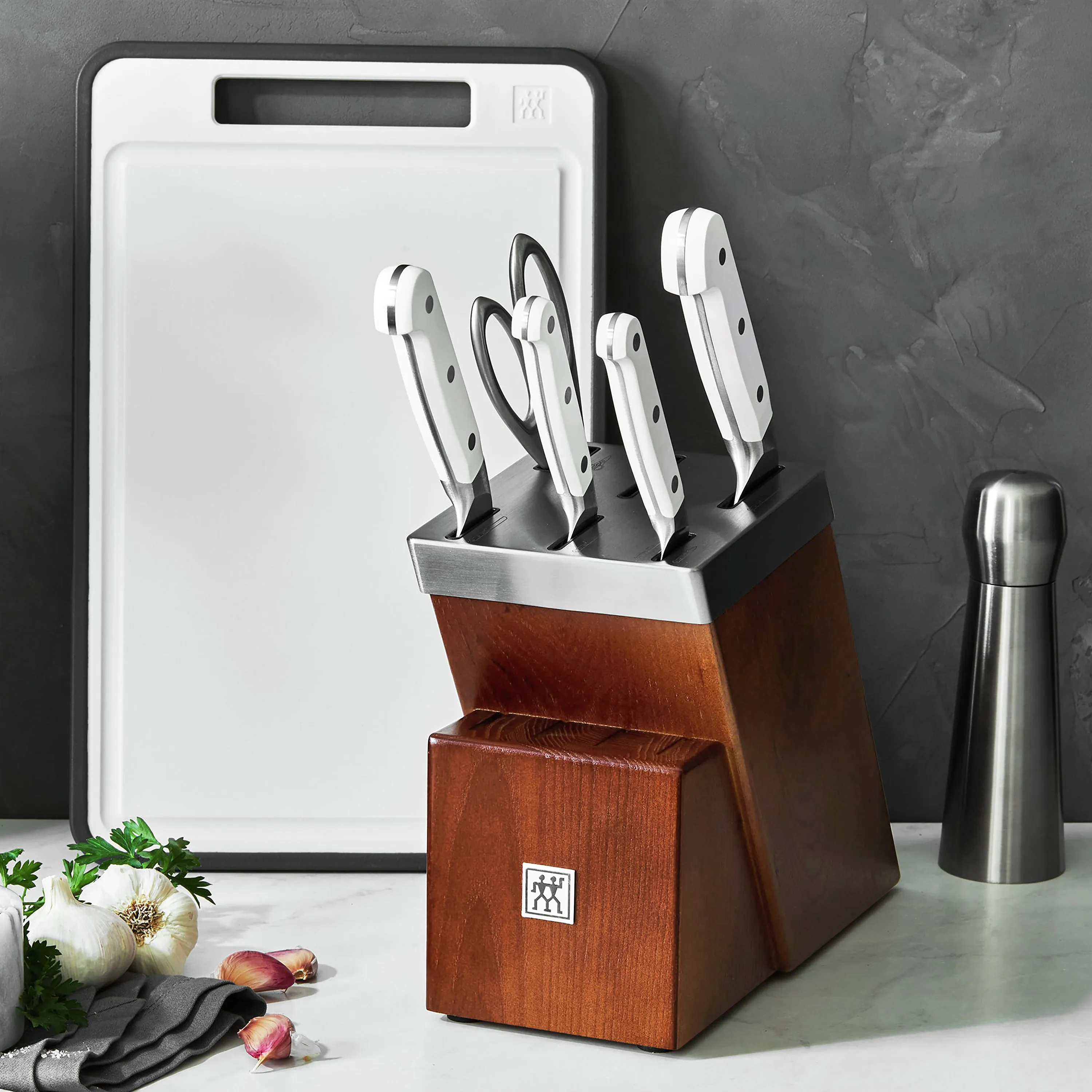 Zwilling Pro Le Blanc 7 Piece Self-Sharpening Knife Block Set